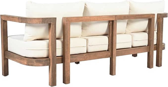 Christopher Knight Home Havets 74.75"W Outdoor 3 Seater Sofa, Acacia Wood Bench - Image 11