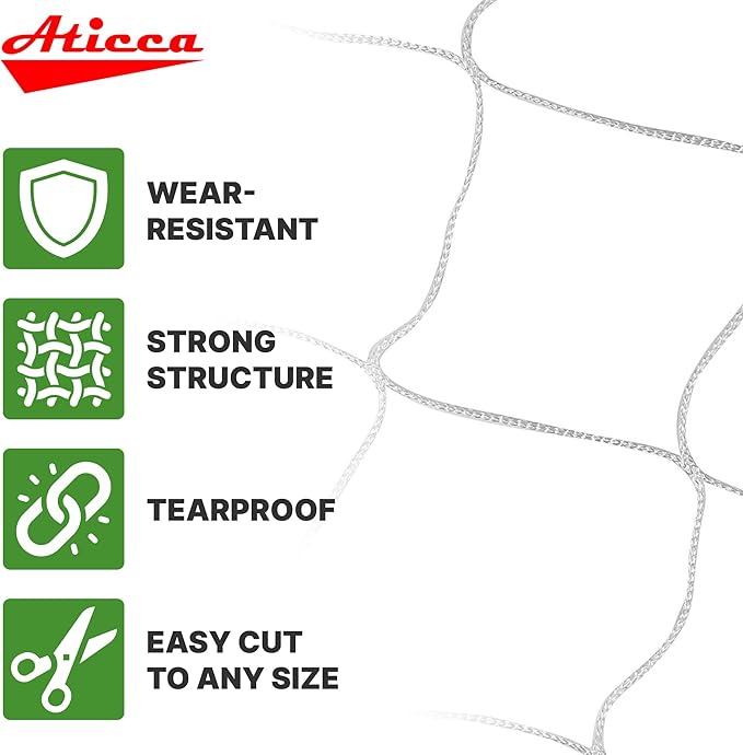 Trellis Netting 6.5 x 350 ft Heavy Duty Polyester Plant Support Netting White - Image 3
