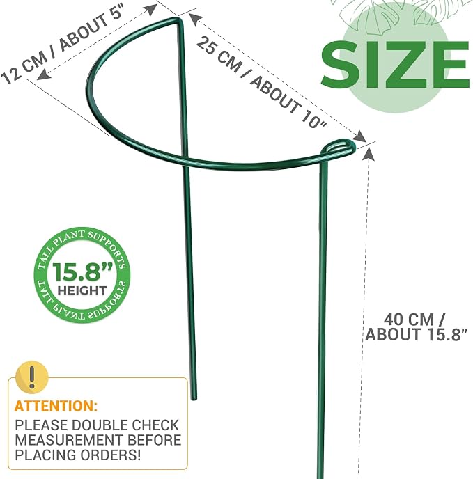 LEOBRO 12PCS Plant Supports, Peony Cages and Supports, Plant Stakes, Plant - Image 2