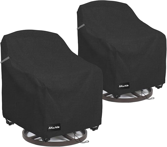 Swivel Patio Chair Covers 2 Pack, Waterproof Heavy Duty Outdoor Chair Covers by PatioFurnitureCovers