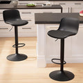 Kidol & Shellder Bar Stools Set of 2 Black Adjustable Swivel Counter Height by KidolShellder