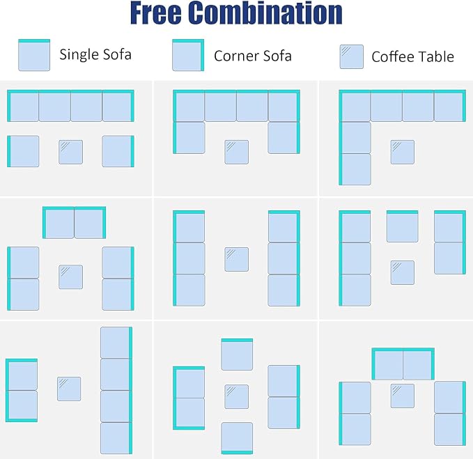 Tangkula 7 Pieces Wicker Patio Furniture Set, All-Weather Outdoor Rattan - Image 5