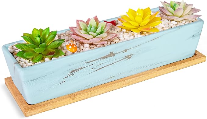 Succulent Pots - 12.1 Inch Large Succulent Pots by ARTKETTY