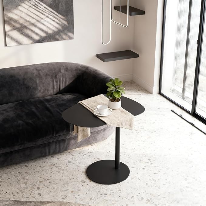 C Shaped Side Table End Coffee Tables, Aesthetics Minimalist Accent Tables - Image 5