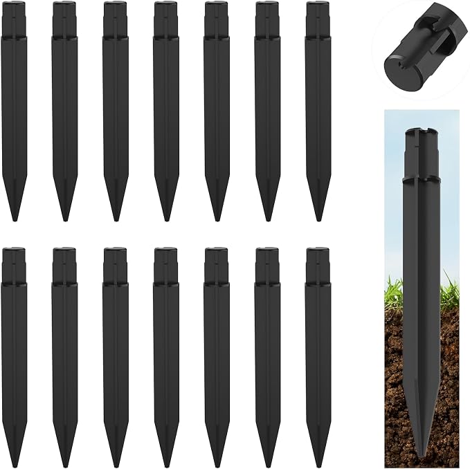 15 Pcs 8.25 Inch ABS Plastic Ground Spikes by Unknown