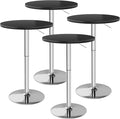 Flamaker Round Bistro Pub Table 23.6 Inch Height Adjustable 360° Swivel Bar by Flamaker