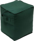 QILLOWAY Indoor/Outdoor Inflatable Stool, Ottoman Pouf Cube 16", All Weather by QILLOWAY