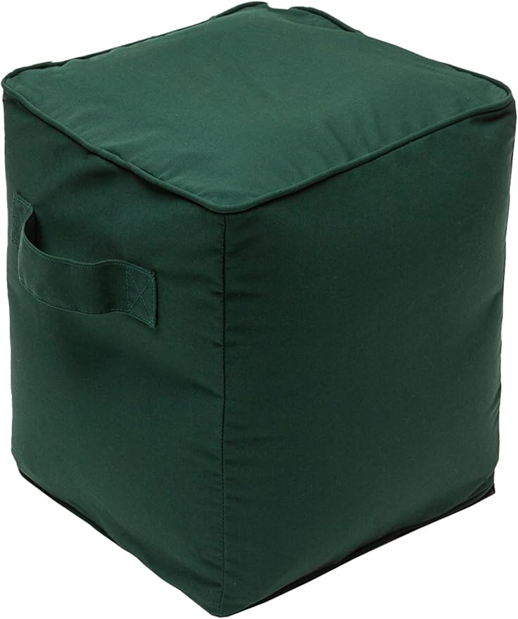 QILLOWAY Indoor/Outdoor Inflatable Stool, Ottoman Pouf Cube 16", All Weather by QILLOWAY
