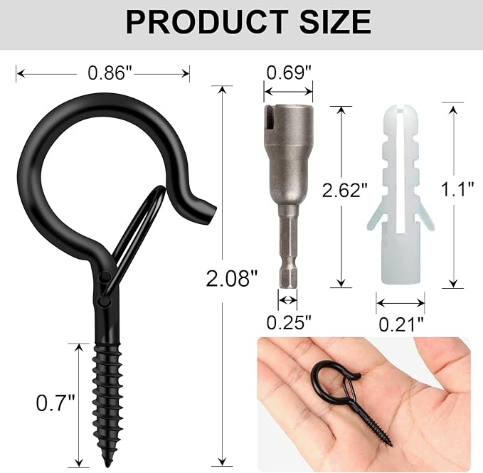 24 PCS Q-Hanger Hooks, Screw Hooks - Image 5