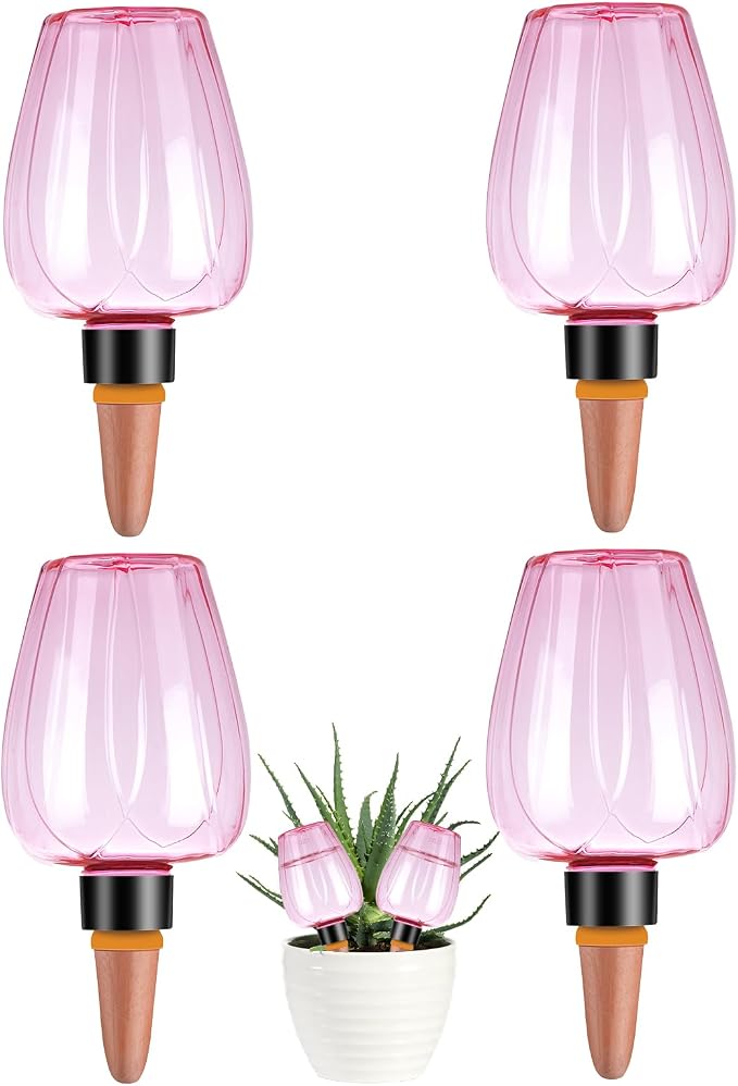 4 Pcs Plant Watering Globes Self Watering Planter Insert Plants Top Fill Water by Unknown