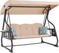 3-Seat Patio Porch Swing 800LBS Outdoor Swing by zzw