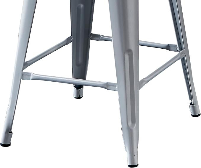 AC Pacific 24” Metal Backless Barstool Set of 2 – Country Rustic Style - Image 8