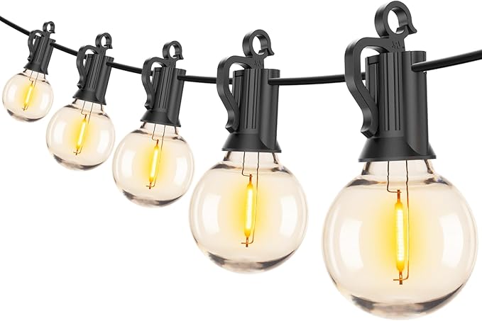Brightown Outdoor String Lights, 100FT 100+2 G40 Bulbs Shatterproof Patio Lights by Brightown