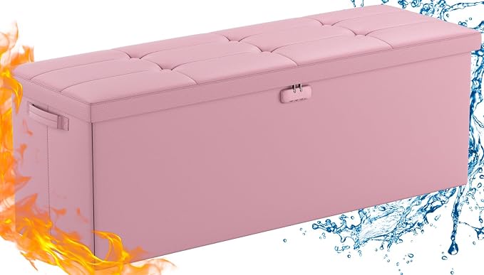 ENGPOW Storage Ottoman, Fireproof Folding Bench - Image 9