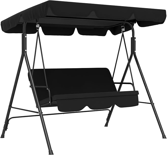 Outsunny 3-Seat Outdoor Patio Swing Chair by Outsunny