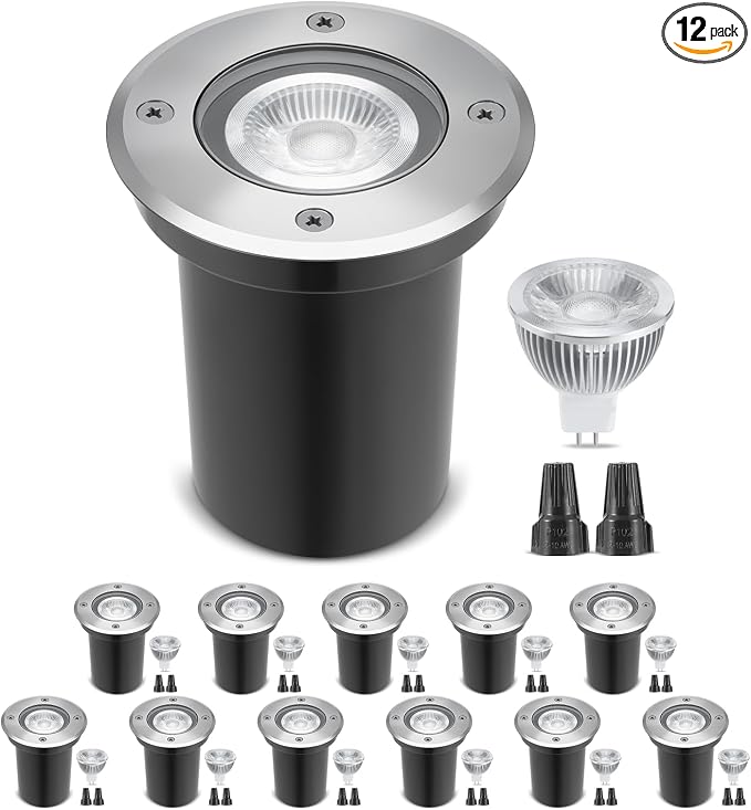 Gardencoin Low Voltage Landscape LED Well Lights, 12V in Ground Lights Outdoor by Gardencoin