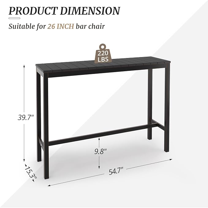 Outdoor Bar Table, Weather Resistant, Hot Tub, Indoor or Outdoor Use - Image 3