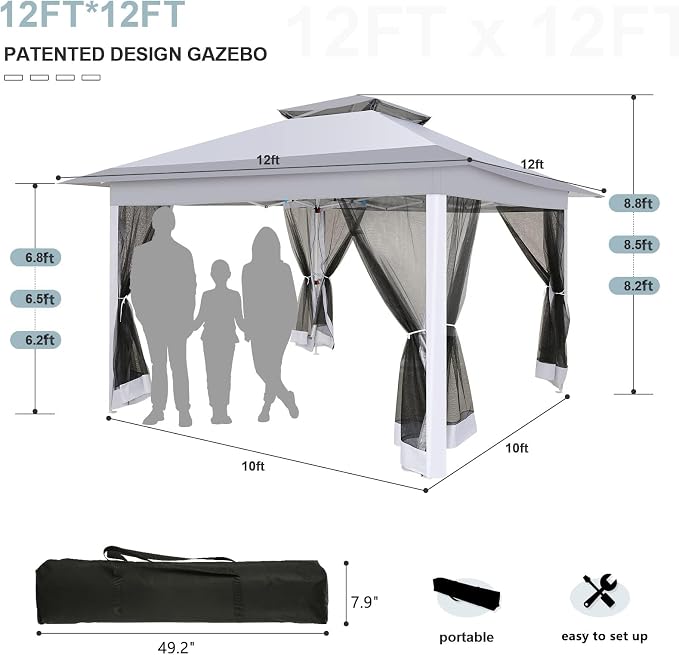 COBIZI 12x12 Pop up Gazebo on Clearance - Image 4