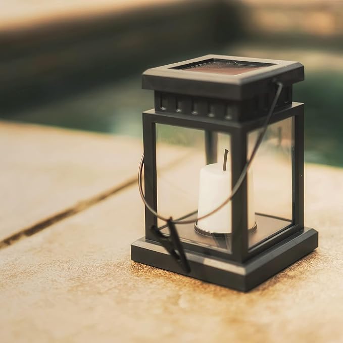 GIGALUMI 8 Pack Solar Hanging Lantern Outdoor, Candle Effect Light - Image 9