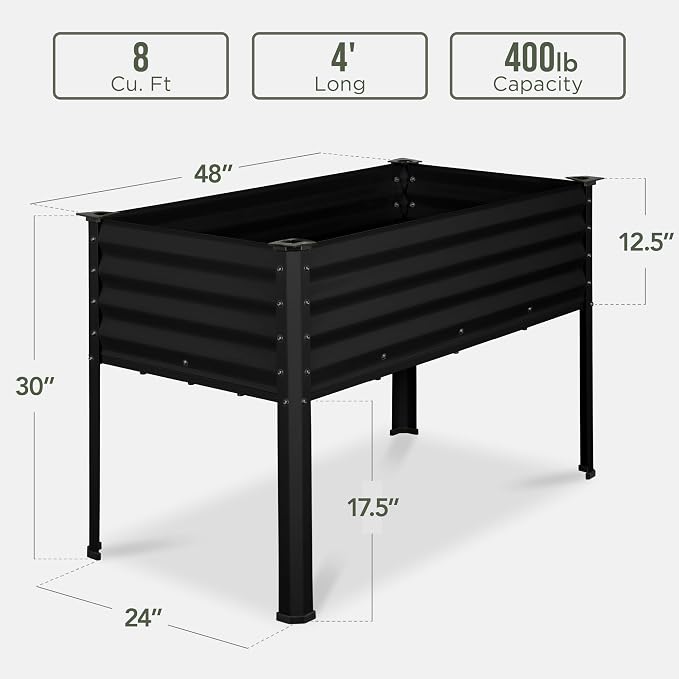 Best Choice Products 48x24x30in Galvanized Raised Garden Bed, Metal Elevated - Image 2