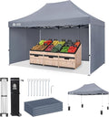 CROWN SHADES 10x15 Pop Up Canopy Tent, Thicken Frame Commercial Heavy Duty Tent by CrownShades