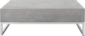 SAFAVIEH Outdoor Collection Eartha Modern Dark Grey Concrete Coffee Table by SAFAVIEH