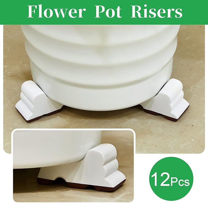 Kigeli 12 Pcs Resin Pot Feet for Outdoor Planters 3 Inch Long 1.5 Inch Tall - Image 2