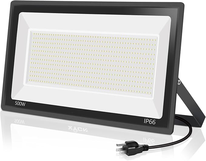 500W LED Flood Light Outdoor, 2750W Equivalent Super Bright FloodLight by YANYCN