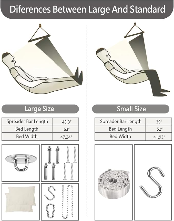 XXL Hammock Chair Hanging Rope Swing - Image 4