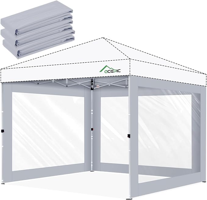 Clear Canopy Sidewalls for 10x10 Pop Up Tent, Transparent Window Curtain Cloth by Unknown