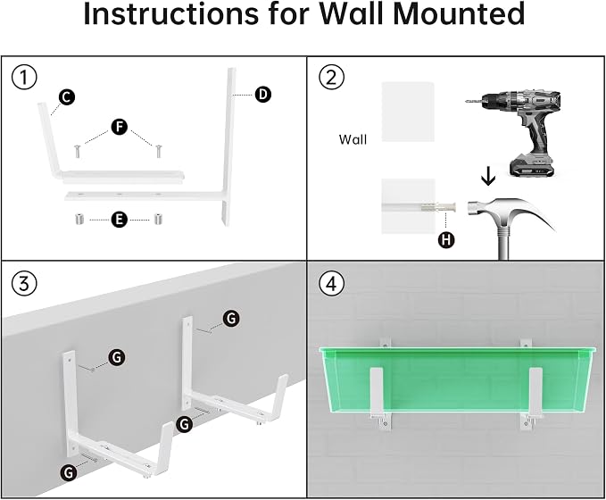 Y&M 6 Pack Adjustable Planter Brackets, Universal Window Box Brackets, Heavy - Image 6