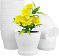6 inch Plastic Nursery Pots, 16 Pack Plant Pots by Meowell