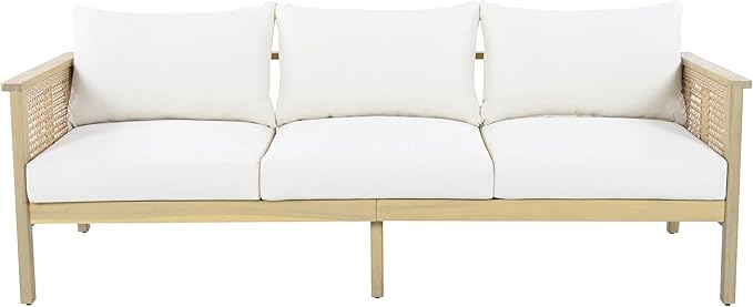 Christopher Knight Home Teras Acacia Wood Outdoor 3 Seater Sofa - Image 4