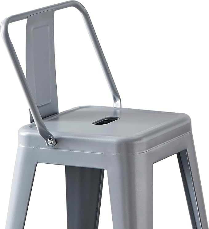 AC Pacific 24” Metal Barstool Set of 2 – Country Rustic Style - Image 4