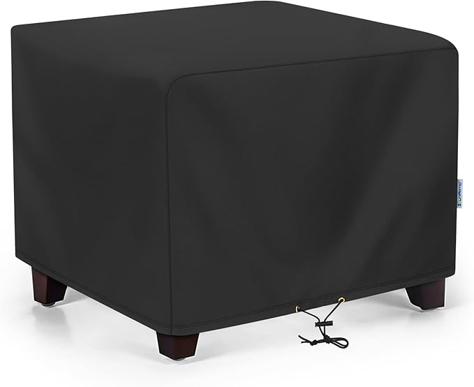 SunPatio Outdoor Ottoman Cover, Waterproof Square Coffee Table Cover, Patio by SunPatio