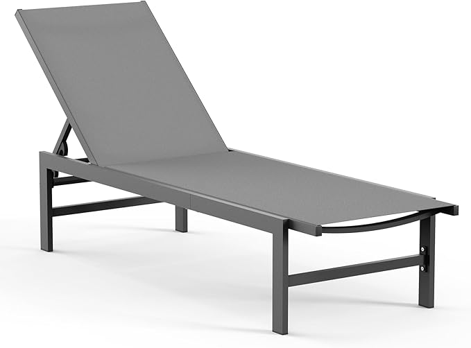 Outdoor Lounge Chair for Pool, Aluminum Chaise Lounge Chairs by Vexwalx