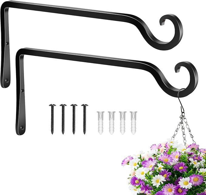 BOLITE Plant Hangers, 10 Inch Hanging Plant Brackets Outdoor Indoor, Wall Hooks by Bolite