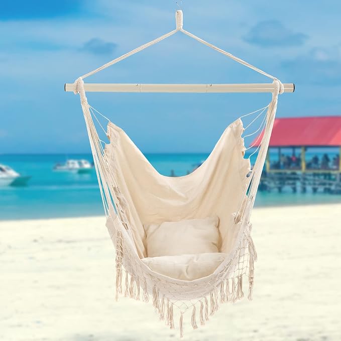 Hammock Chair, Hanging Rope Swing Seat - Image 8