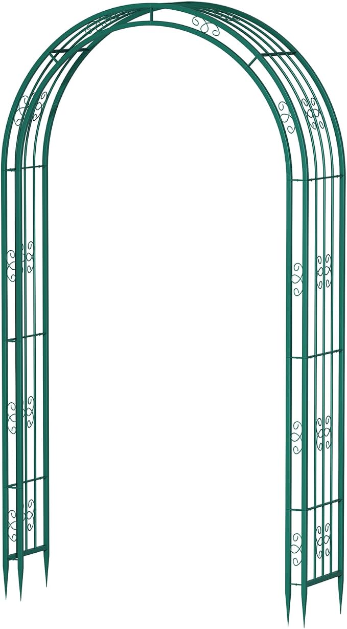 102in Steel Garden Arch Arbor Trellis by Arbuxzuy