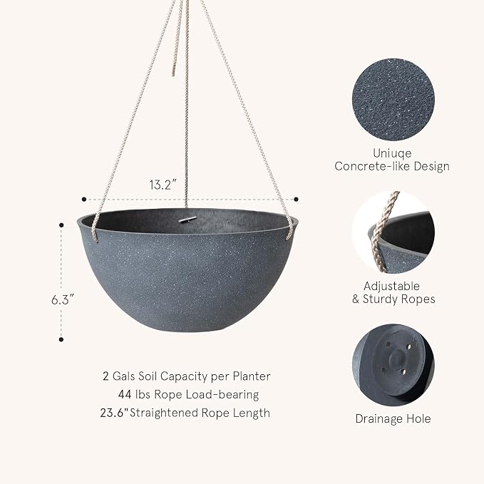 LA JOLIE MUSE Large Hanging Planters - Image 2
