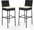 HAPPYGRILL Wicker Patio Barstools Set of 2, Outdoor Rattan Bar Chairs by HAPPYGRILL