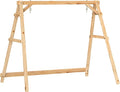 Outsunny 770lbs Porch Swing Frame, Heavy Duty A-Frame Wooden Swing Stand by Outsunny