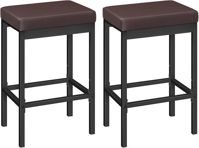 HOOBRO Bar Stools, 24.8-Inch Height Stools, Breakfast Barstools, Kitchen Bar by HOOBRO