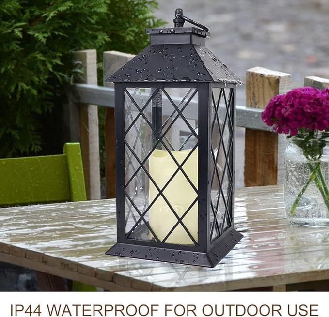 Bright Zeal 2-Pack 13.5" Vintage Candle Lantern - Image 4