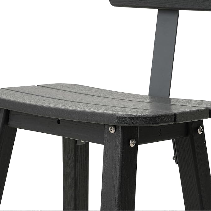 Bar Height Chairs Set of 2, HDPE Bar Height Outdoor Chairs, Weather Resistance - Image 5