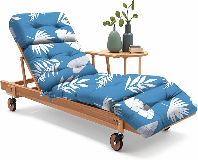 Outdoor Chaise Lounge Chair Cushion 75.1 x 22.8 x 4.7 Inches 100% Waterproof by Uthem