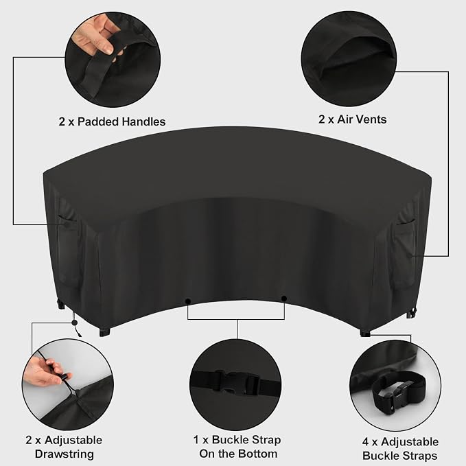 OutdoorLines Waterproof Curved Outdoor Sectional Cover - Image 5