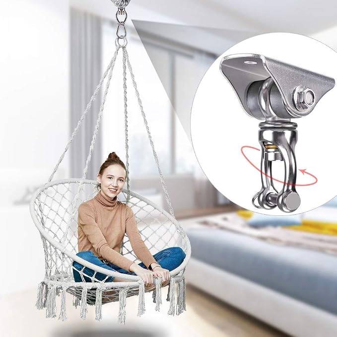 SELEWARE Silent Swing Hanger Heavy Duty Swing Hook Swivel Bearing Hanging - Image 3