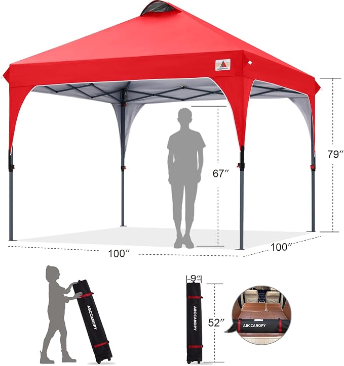 ABCCANOPY Outdoor Pop up Canopy Tent, 8x8 Instant Portable Canopy - Image 2