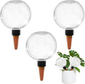 3 Pack Self Watering Globes for Indoor Plant Plastic Water Bulbs 17.5 oz by GEWOSI